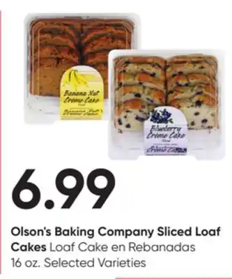 Stater Bros Olson's baking company sliced loaf cakes offer