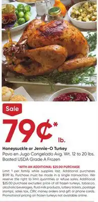 Stater Bros Honeysuckle or jennie-o turkey offer