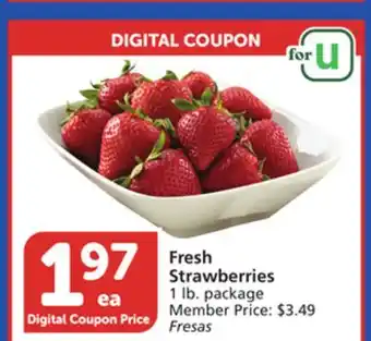 Vons Fresh strawberries offer