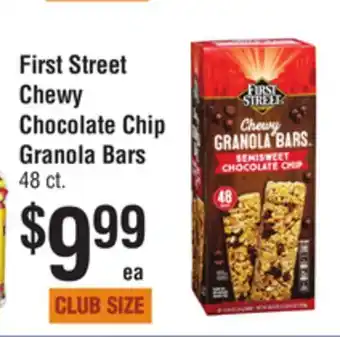 Smart & Final First street chewy chocolate chip granola bars offer