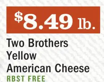 Heinen's Two brothers yellow american cheese offer