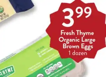 Fresh Thyme Fresh thyme organic large brown eggs offer