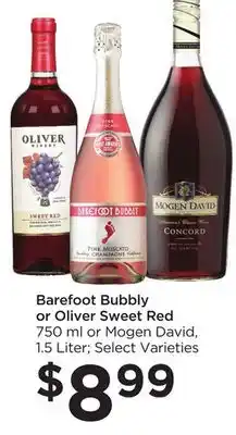 Food 4 Less Barefoot bubbly or oliver sweet red offer