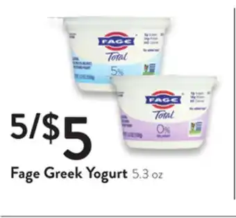 Fresh Thyme Fage greek yogurt offer