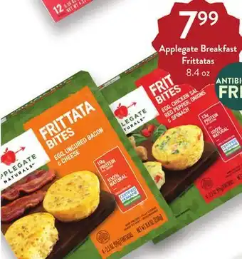 Fresh Thyme Applegate breakfast frittatas offer