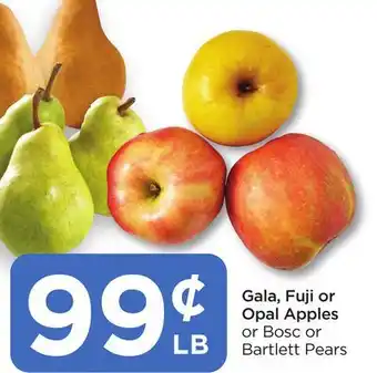 Food 4 Less Gala, fuji or opal apples or bosc offer