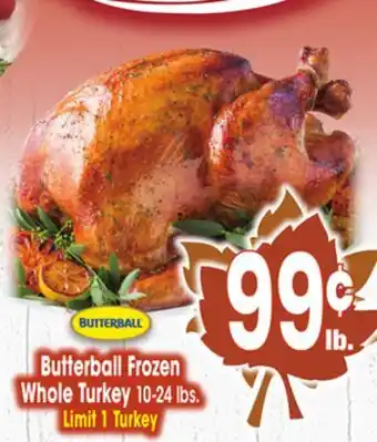 Jewel-Osco Butterball frozen whole turkey offer