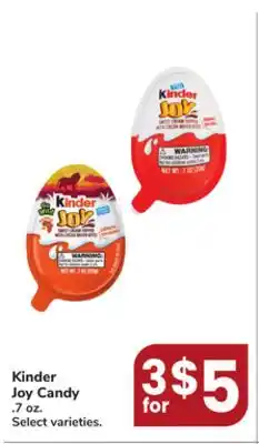 Jewel-Osco Kinder joy candy offer