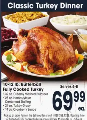 Jewel-Osco 10-12 lb. butterball fully cooked turkey offer