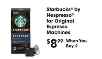 Jewel-Osco Starbucks by nespresso for original espresso machines offer