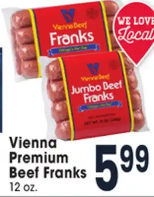 Jewel-Osco Vienna premium beef franks offer