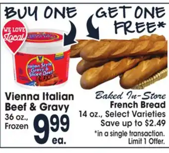 Jewel-Osco Vienna italian beef & gravy offer
