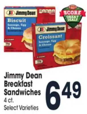 Jewel-Osco Jimmy dean breakfast sandwiches offer