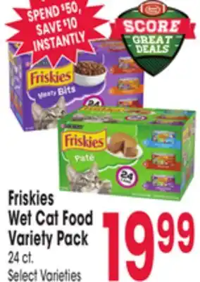 Jewel-Osco Friskies wet cat food variety pack offer