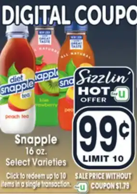 Jewel-Osco Snapple offer