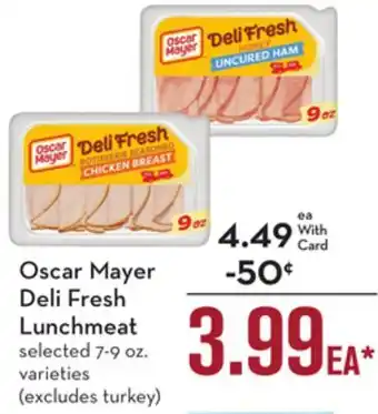 Mariano's Oscar mayer deli fresh lunchmeat offer