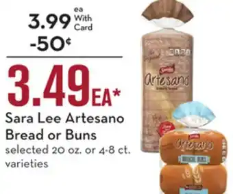 Mariano's Sara lee artesano bread or buns offer
