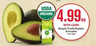 Mariano's Simple truth organic avocados offer