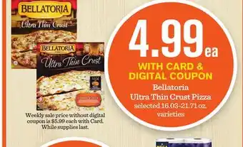 Mariano's Bellatoria ultra thin crust pizza offer