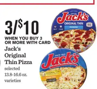 Mariano's Jack's original thin pizza offer