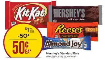 Mariano's Hershey's standard bars offer