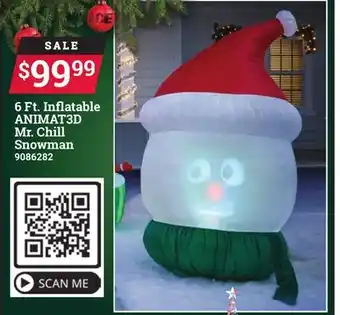 Ace Hardware 6 ft. inflatable animat3d mr. chill snowman offer