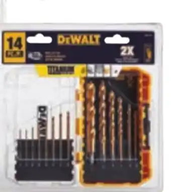 Ace Hardware Dewalt 14 pc. titanium drill bit set offer
