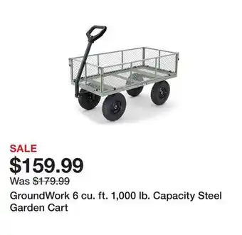Tractor Supply Company Groundwork 6 cu. ft. 1,000 lb. capacity steel garden cart offer