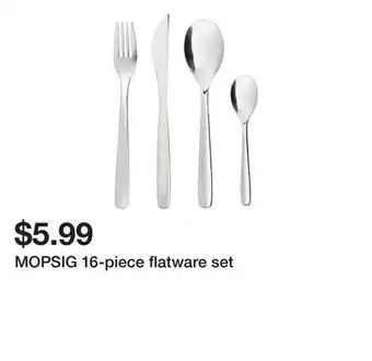 Ikea Mopsig 16-piece flatware set offer