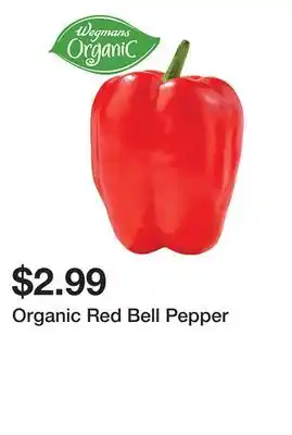 Wegmans Organic red bell pepper offer