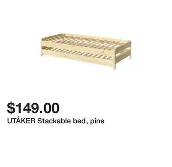 Ikea Utåker stackable bed, pine offer