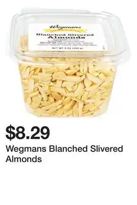 Wegmans Wegmans blanched slivered almonds offer