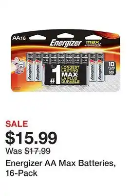 Tractor Supply Company Energizer aa max batteries, 16-pack offer