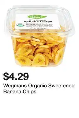 Wegmans Wegmans organic sweetened banana chips offer