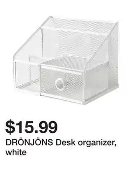 Ikea Drönjöns desk organizer, white offer