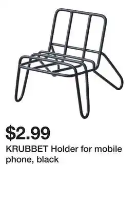 Ikea Krubbet holder for mobile phone, black offer