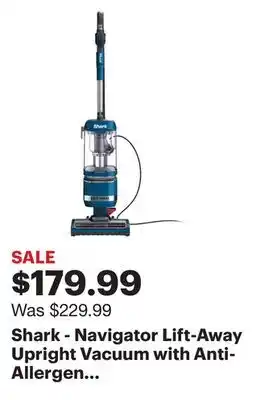 Best Buy Shark - navigator lift-away upright vacuum with anti-allergen complete seal - blue jean offer