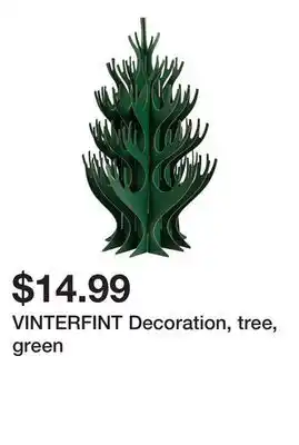 Ikea Vinterfint decoration, tree, green offer