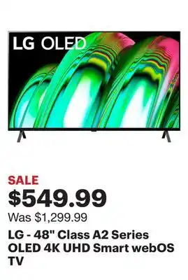 Best Buy Lg - 48 class a2 series oled 4k uhd smart webos tv offer