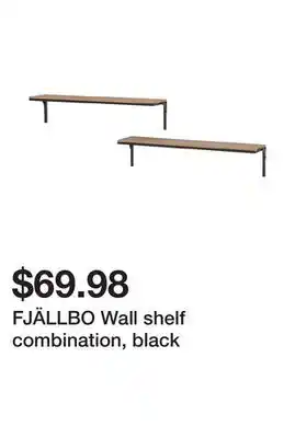 Ikea Fjällbo wall shelf combination, black offer