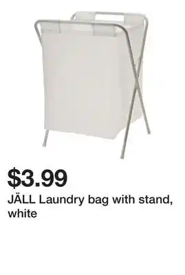Ikea Jäll laundry bag with stand, white offer