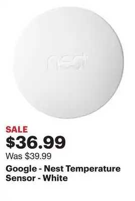 Best Buy Google - nest temperature sensor - white offer