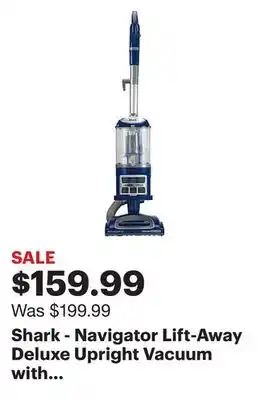 Best Buy Shark - navigator lift-away deluxe upright vacuum with anti-allergen complete seal - blue offer
