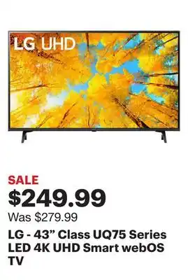 Best Buy Lg - 43 class uq75 series led 4k uhd smart webos tv offer