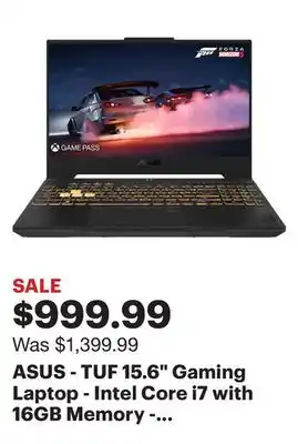 Best Buy Asus - tuf 15.6 gaming laptop - intel core i7 with 16gb memory - nvidia geforce rtx 4070 - 1tb ssd - mecha grey offer