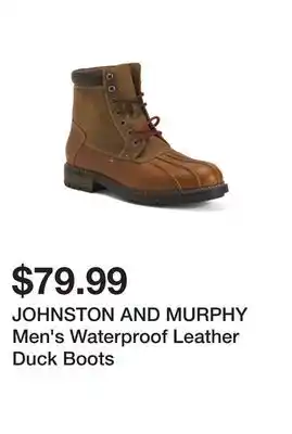 Marshalls Johnston and murphy men's waterproof leather duck boots offer