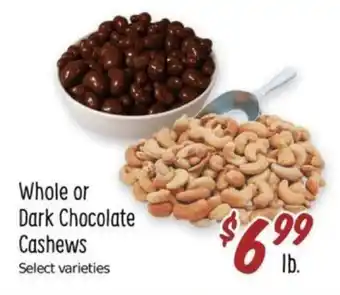 Sprouts Farmers Market Whole or Dark Chocolate Cashews Select varieties offer