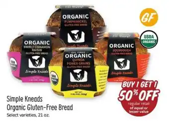 Sprouts Farmers Market Simple Kneads Organic Gluten-Free Bread offer