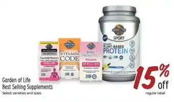Sprouts Farmers Market Garden of Life Best Selling Supplements offer