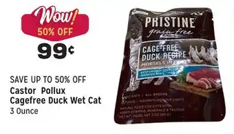 Grocery Outlet Cagefree duck wet cat offer